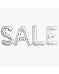 Μπαλόνια Sale γράμματα 85cm ασημί χρώματος