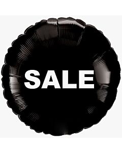 Μπαλόνια SALE, στρογγυλό μαύρο 18 ιντσών  