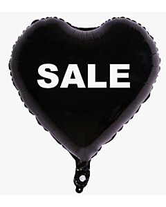Μπαλόνια SALE, καρδιά μαύρη 18 ιντσών  