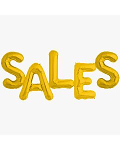 Μπαλόνια Sales γράμματα 85cm χρυσού χρώματος