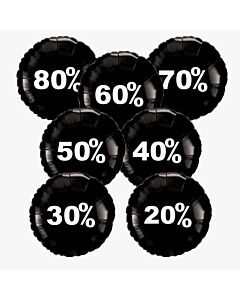 Μπαλόνια με εκπτωτικό μήνυμα, στρογγυλά 18 ιντσών