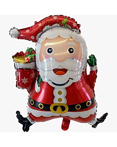 Μπαλόνι Άγιος Βασίλης supershape χαμογελαστός με σάκο και δώρα