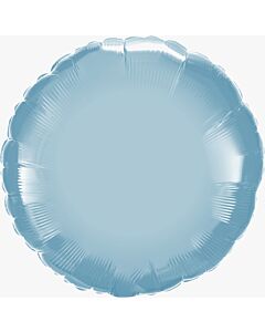 Μπαλόνι foil 18'' στρογγυλό σατινέ γαλάζιο, Flexmetal