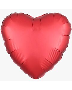 Μπαλόνι foil 18 ιντσών σατινέ κόκκινη καρδιά
