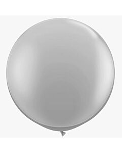 Μπαλόνι ασημί 1 μέτρο ολοστρόγγυλο