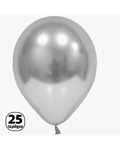 Μπαλόνι 12'' (30cm) Ασημί Chrome (25 Tεμάχια) - Marco Polo Quality Balloons
