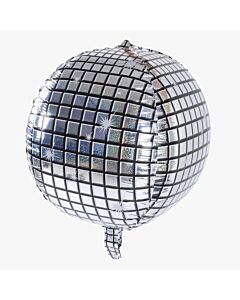 Μπαλόνι Ασημί Ντισκομπάλα Ιριδίζον 4D 22'' (Τεμάχιο)