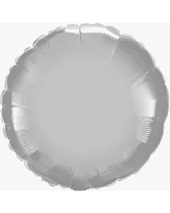 Μπαλόνι foil 18'' στρογγυλό ασημί, Flexmetal