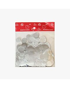 Στρογγυλό ασημί κομφετί 1,5 cm, σακουλάκι 22 gr