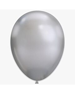 Μπαλόνια Ασημί Extra Metallic Chrome 14 ιντσών, σε συσκευασία 15 τεμαχίων