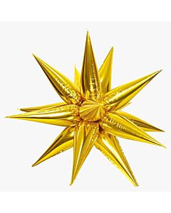 Μπαλόνι 26'' Αστέρι Χρυσό 3D - (Φουσκώνει με Αέρα) Συσκευασμένο