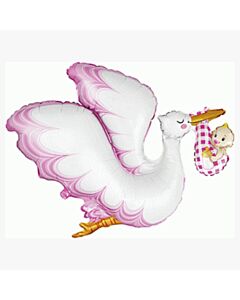 Μπαλόνια πελαργός ροζ 83 εκατοστά, Flexmetal