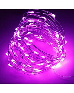 Led Ροζ φωτισμός με μπαταρίες - 3 μέτρα μήκος με 30 Led λαμπάκια