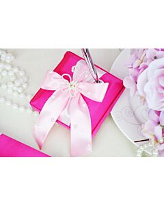 Βάση για στυλό γραφής &amp; στυλό inox βιβλίου ευχών (Φούξια)