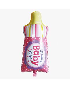 Μπαλόνι Μπιμπερό Welcome Baby Girl - 100 εκατοστά - Συσκευασμένο