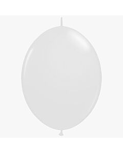 Μπαλόνι λάτεξ 14 ιντσών γιρλάντας με 2 άκρες λευκό 15 τεμάχια 