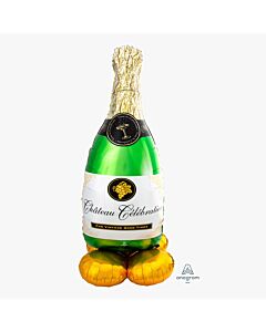 Μπαλόνια AirLoonz μπουκάλι σαμπάνιας 83 x 139 cm, φουσκώνουν με αέρα.