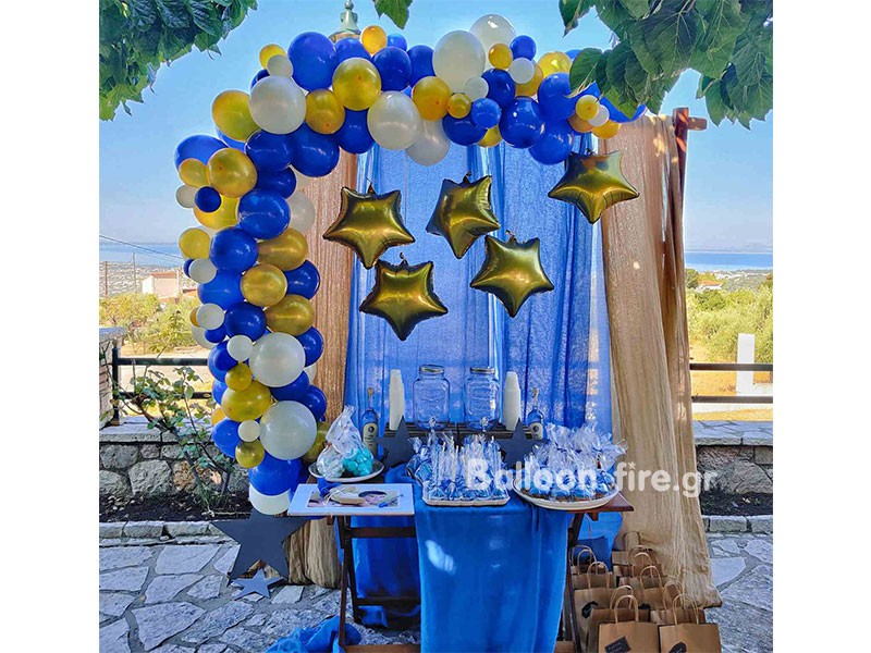 Αψίδα Organic με αστέρια Χρυσό | Λευκό | Μπλε