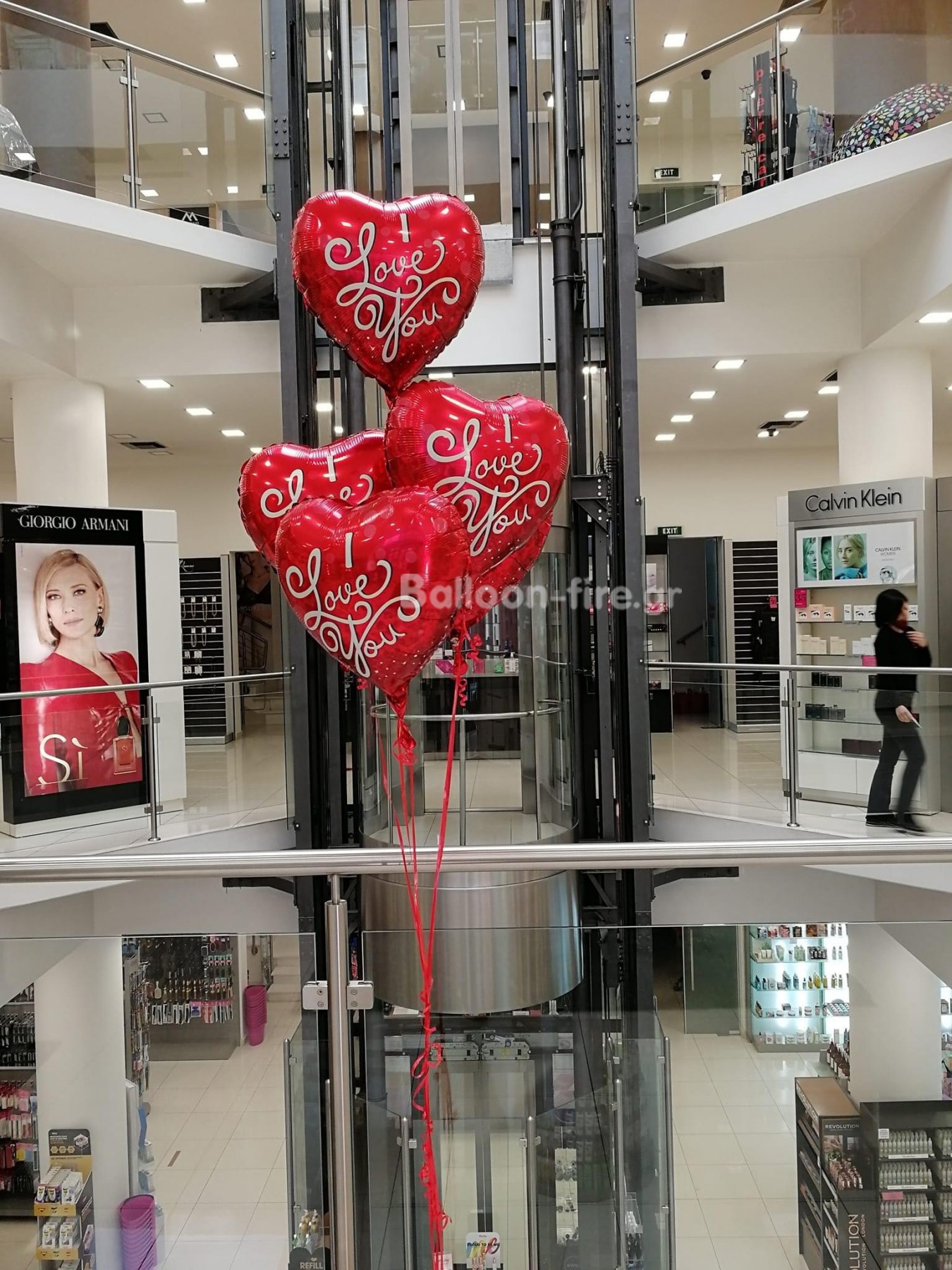 Μπαλόνια καρδιές I love you