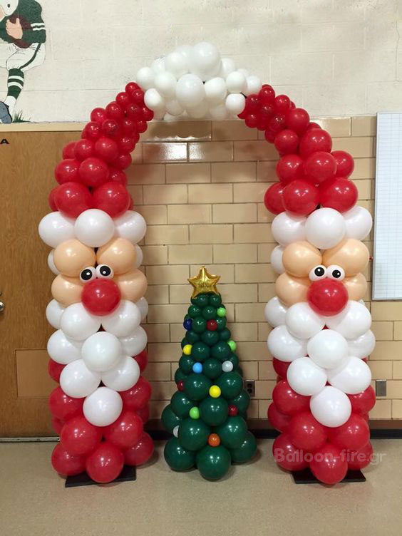 Κατασκευή Άγιος Βασίλης με μπαλόνια