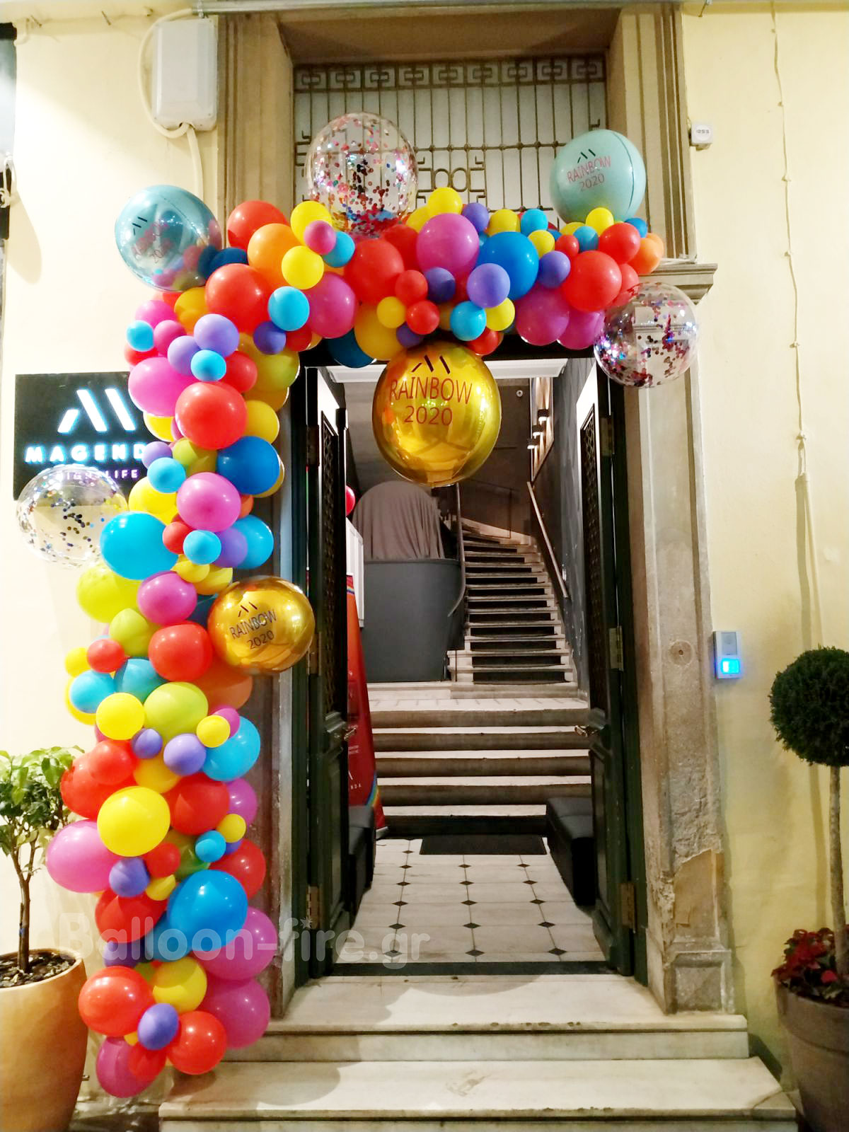 Organic γιρλάντα Rainbow Party Magenta