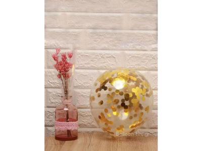 Μπαλόνι λάτεξ διάφανο με κομφετί 