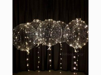 Μπαλόνια Led bubble στο χώρο φωτισμένα