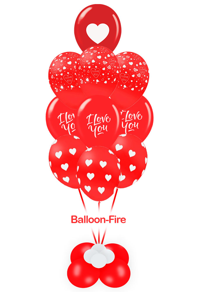 Κατασκευή Βαλεντίνου μπουκέτο με μπαλόνια λάτεξ